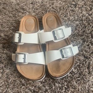 Girls 13 white sandals